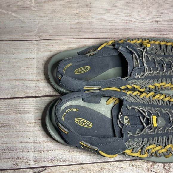 Keen Uneek Bungee Cord Sandals Mens Size 11 Gray Water Shoes Slingback - Picture 2 of 7